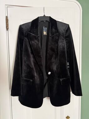NWT Express Black Velvet Women's Blazer, size M